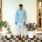 Denim Printed Bundi Jacket Kurta Set - Spring Break