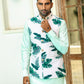 Tropical Print Bundi Jacket Kurta Set - Spring Break