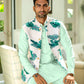 Tropical Print Bundi Jacket Kurta Set - Spring Break