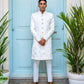 White Lucknowi Embroidered Sherwani Set - Spring Break