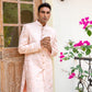 Light Pink Embroidered Sherwani Set - Spring Break