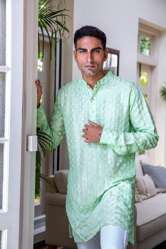 Mint Green Embroidered Kurta Set - Spring Break