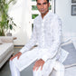 White Lucknowi Shirt Kurta Set - Spring Break