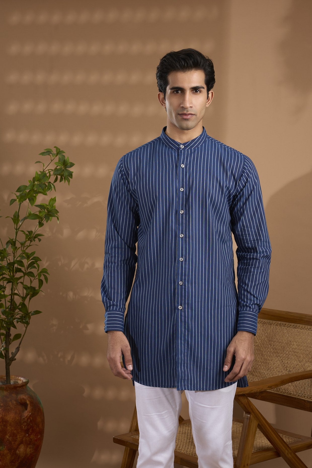 Denim Stripe Kurta - Spring Break