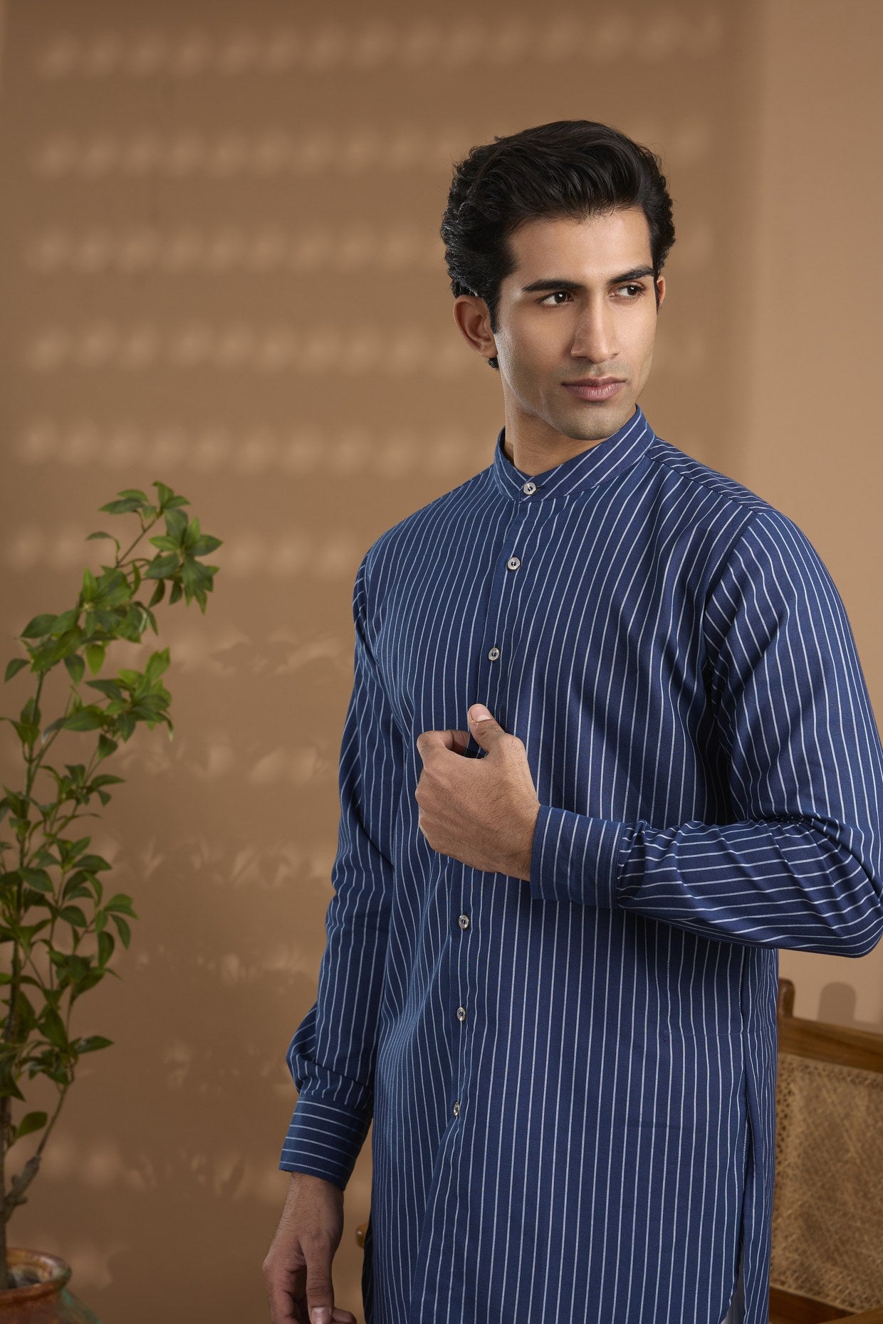 Denim Stripe Kurta - Spring Break