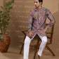 Pink Blended Silk Printed Kurta - Spring Break