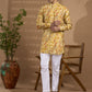 Yellow Blended Silk Printed Kurta - Spring Break