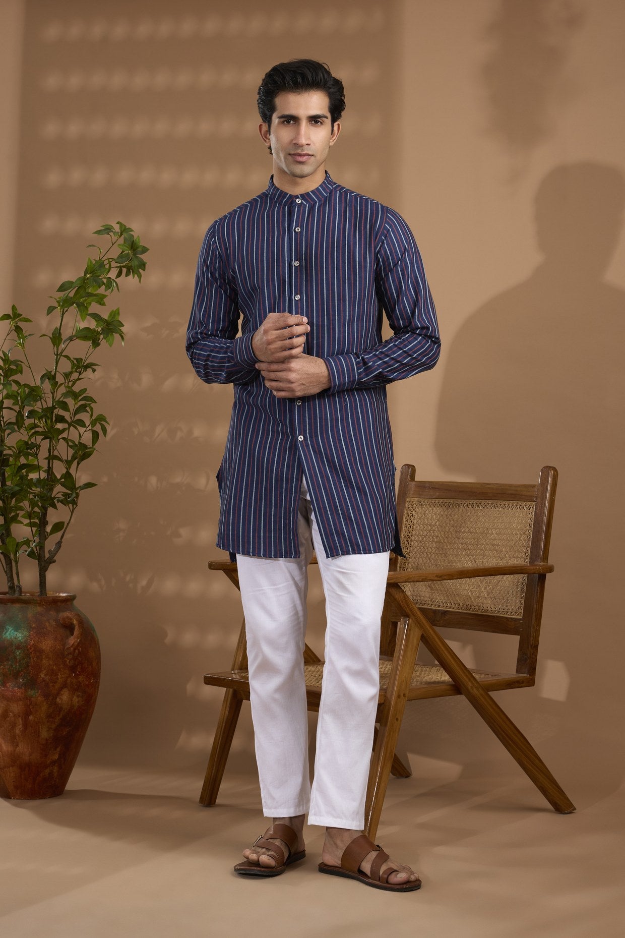 Denim Printed Kurta - Spring Break