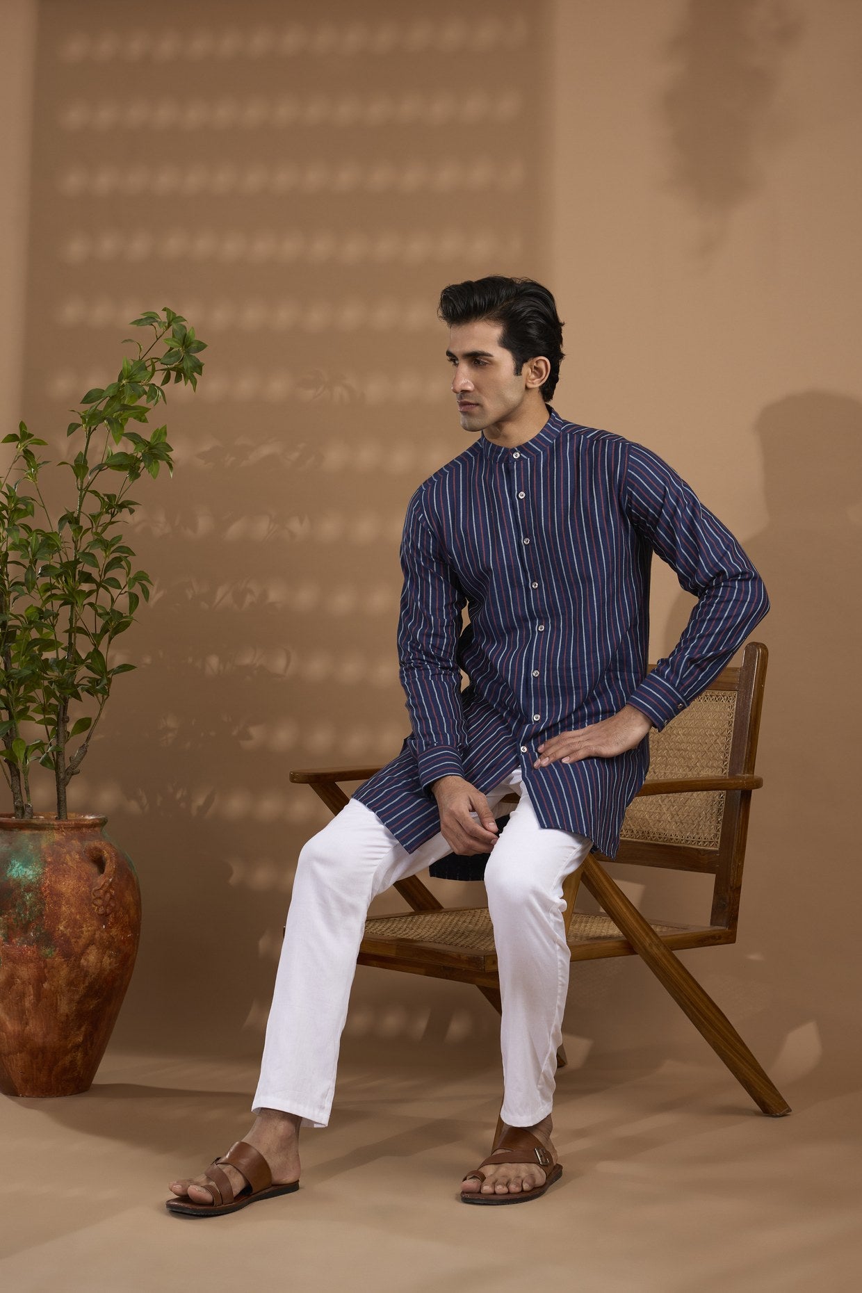 Denim Printed Kurta - Spring Break
