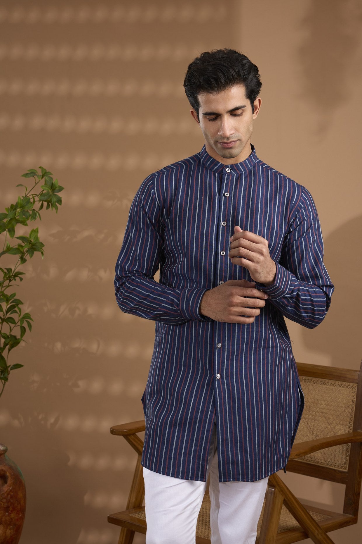 Denim Printed Kurta - Spring Break