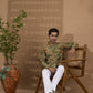 Green Blended Silk Kurta - Spring Break
