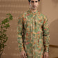 Green Blended Silk Kurta - Spring Break