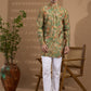 Green Blended Silk Kurta - Spring Break