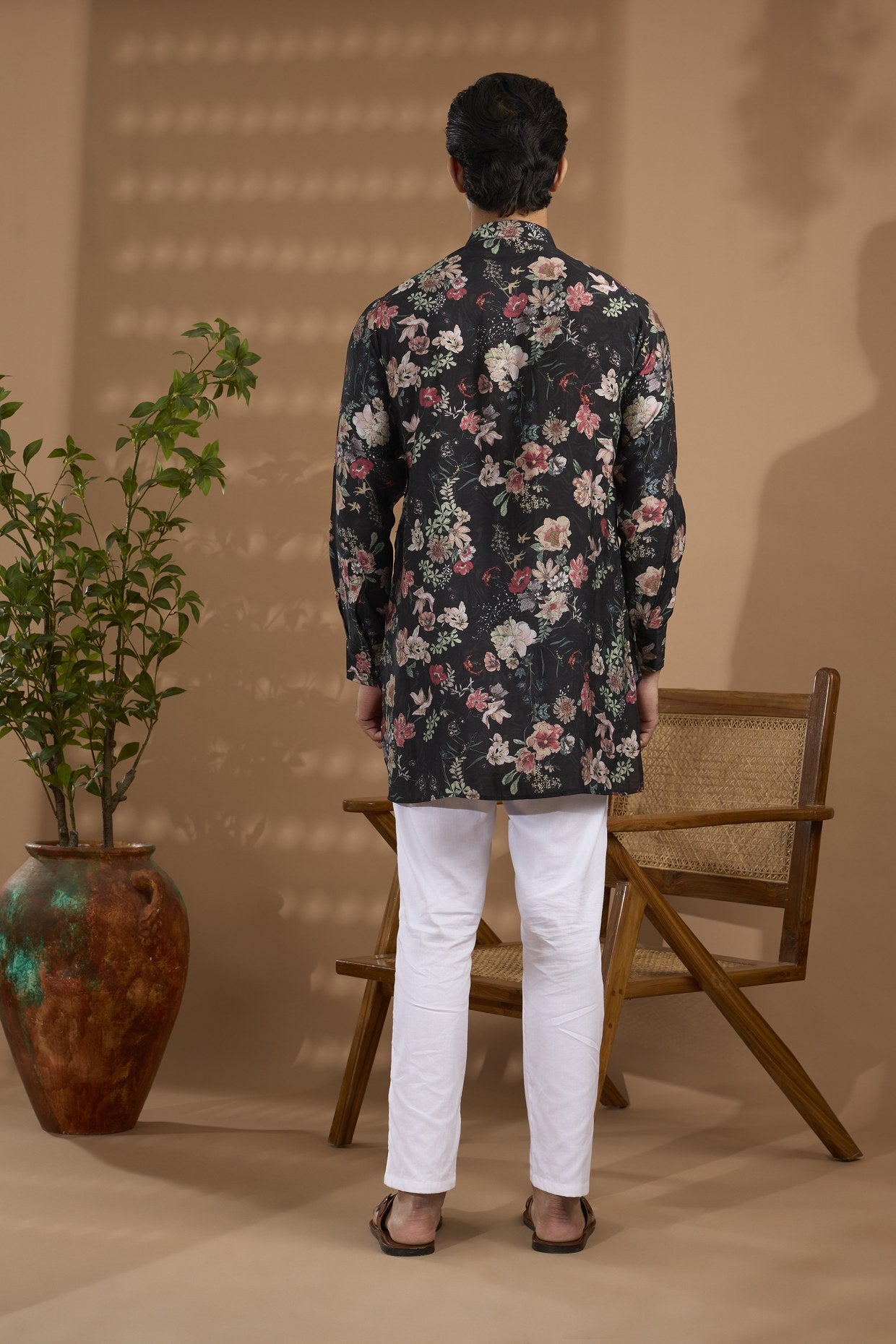 Digital Print Blended SIlk Kurta - Spring Break