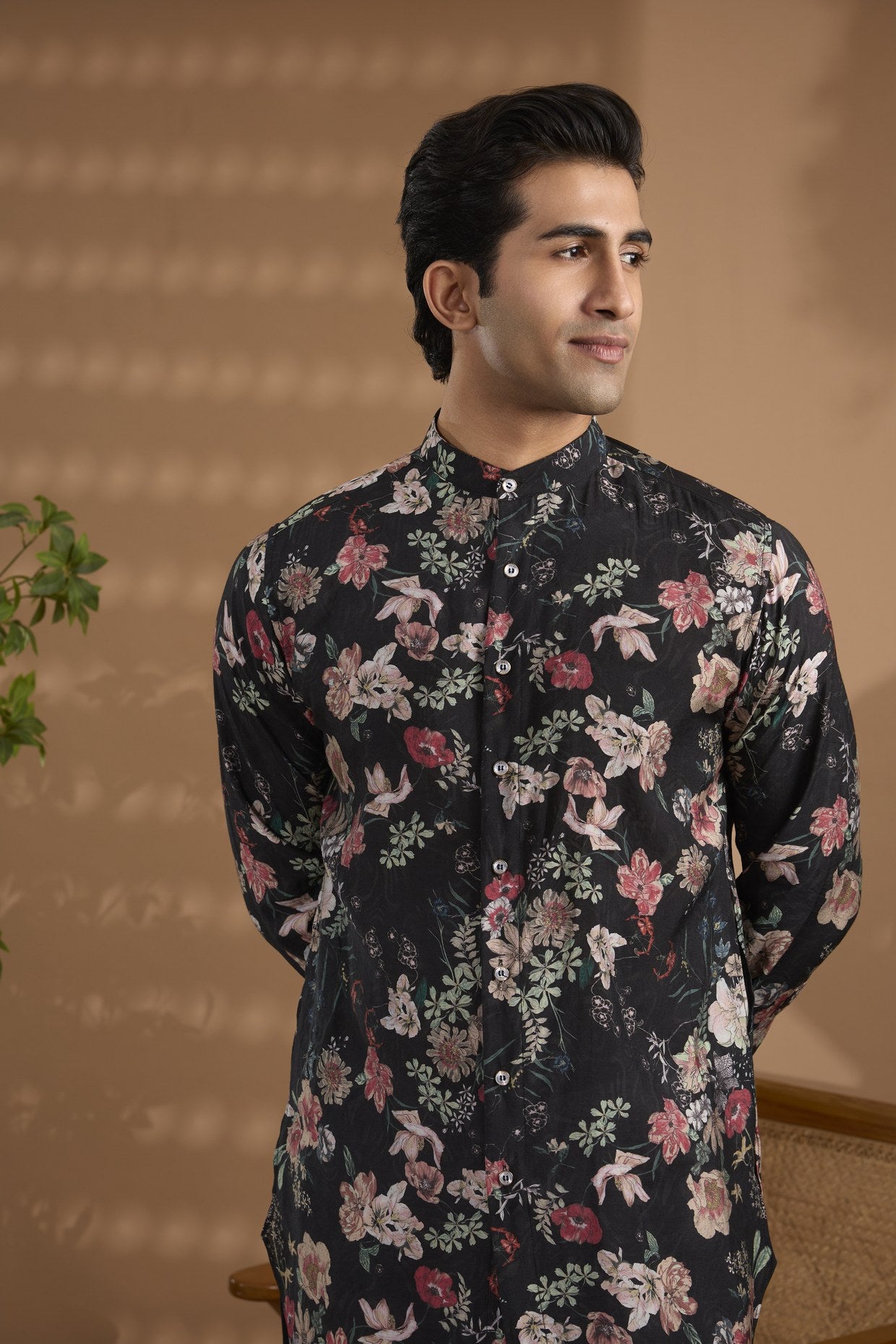 Digital Print Blended SIlk Kurta - Spring Break