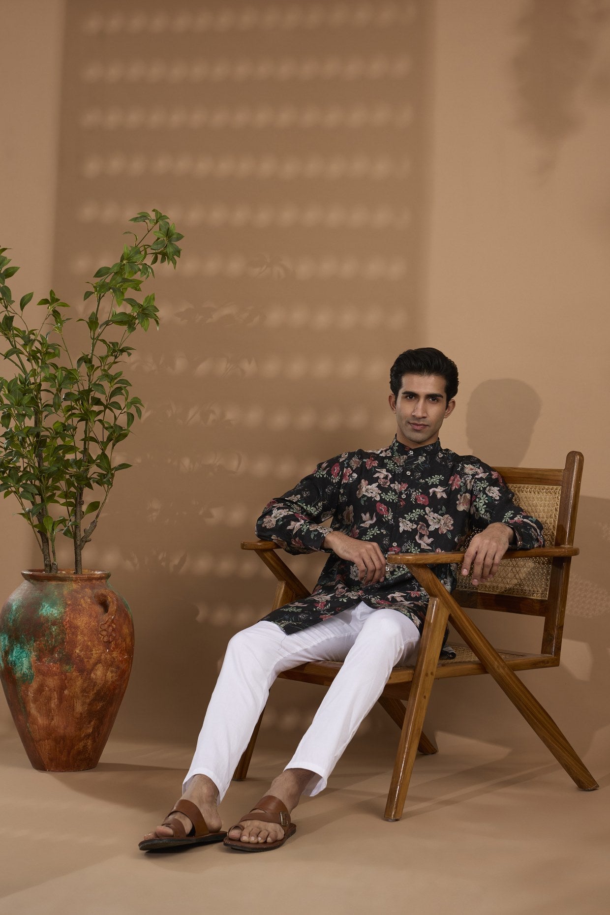 Digital Print Blended SIlk Kurta - Spring Break