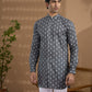 Grey Ikat Print Kurta - Spring Break