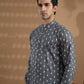 Grey Ikat Print Kurta - Spring Break