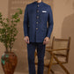Navy Jacquard Bandhgala Jacket - Spring Break