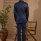 Navy Floral Bandhgala Jacket - Spring Break