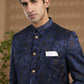 Navy Floral Bandhgala Jacket - Spring Break