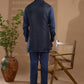 Navy Jacquard Indowestern Set