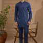 Navy Jacquard Indowestern Set