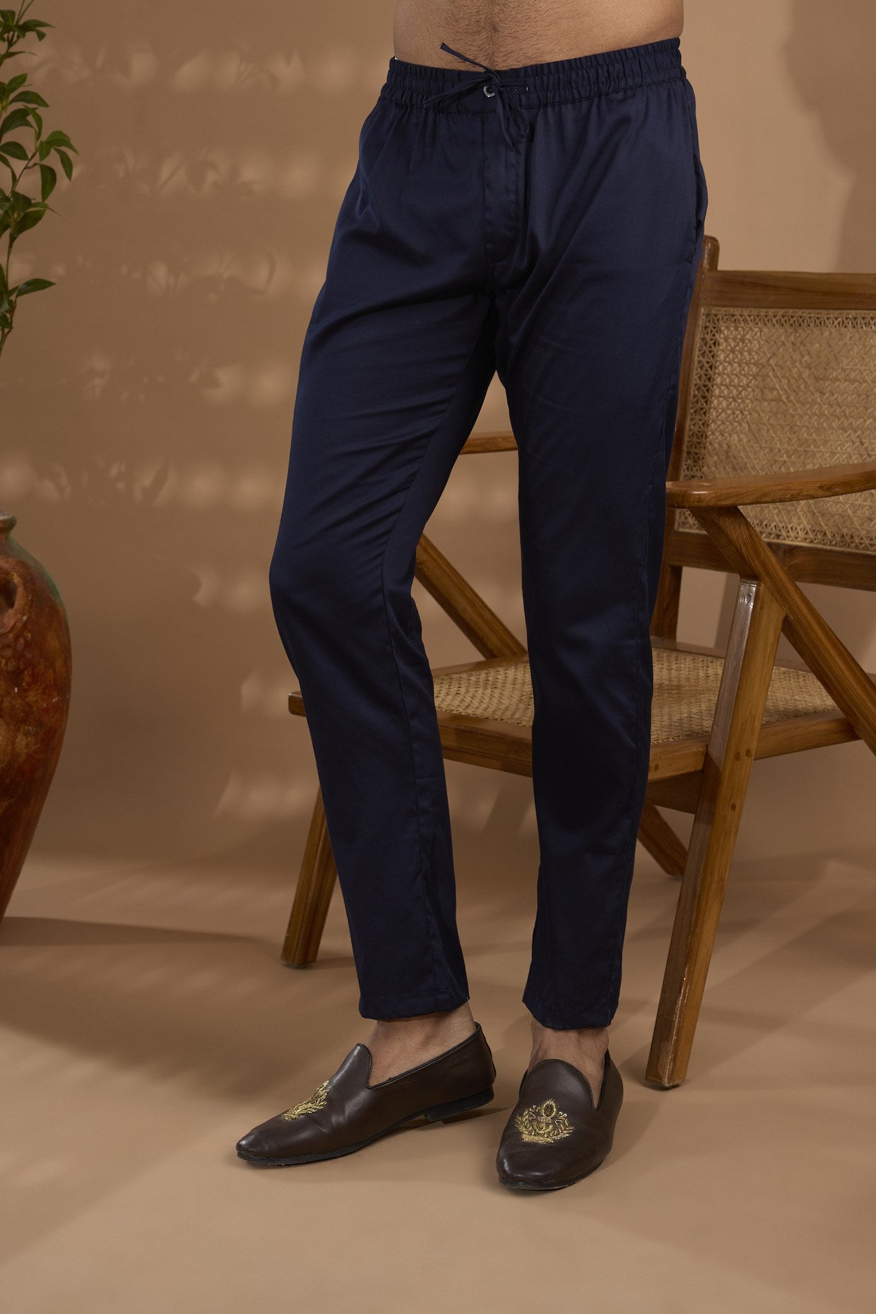 Navy Hand Embroidered Kurta Set - Spring Break