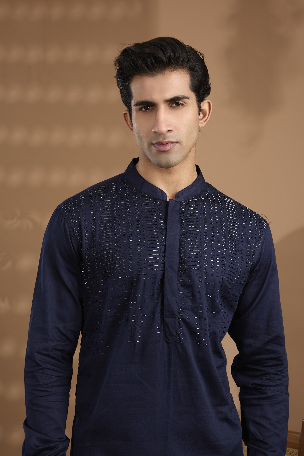 Navy Hand Embroidered Kurta Set - Spring Break