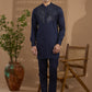 Navy Metallic Embroidered Kurta Set - Spring Break