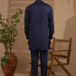 Navy Metallic Embroidered Kurta Set - Spring Break
