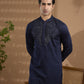 Navy Metallic Embroidered Kurta Set - Spring Break