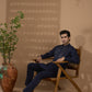 Navy Metallic Embroidered Kurta Set - Spring Break