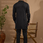 Black Metallic Embroiderd Kurta Set - Spring Break