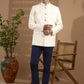 Cream Embroidered Bandhgala Jacket - Spring Break