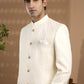 Cream Embroidered Bandhgala Jacket - Spring Break