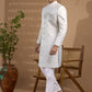 White Embroidered Sherwani Set - Spring Break