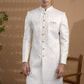 White Embroidered Sherwani Set - Spring Break