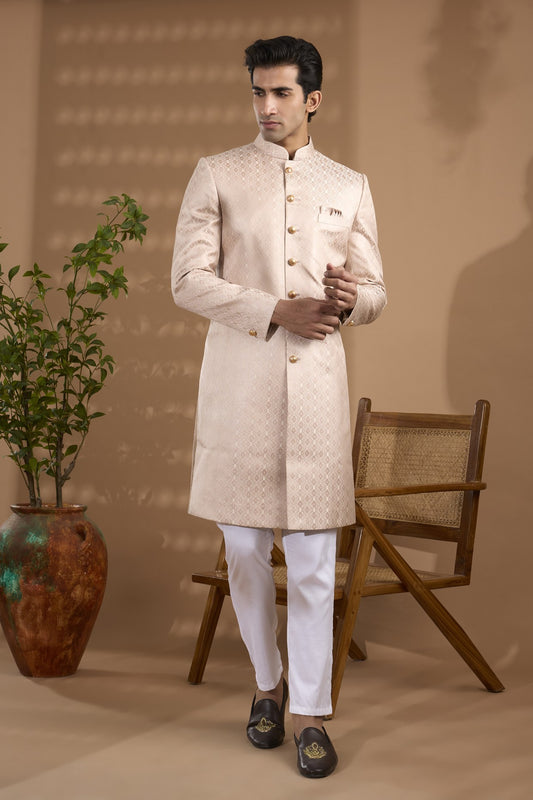 Pink Embroidered Sherwani Set - Spring Break