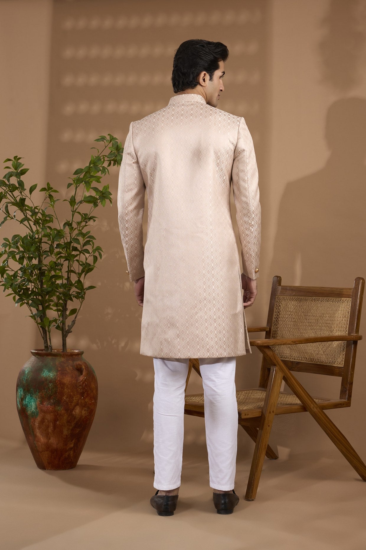 Pink Embroidered Sherwani Set - Spring Break