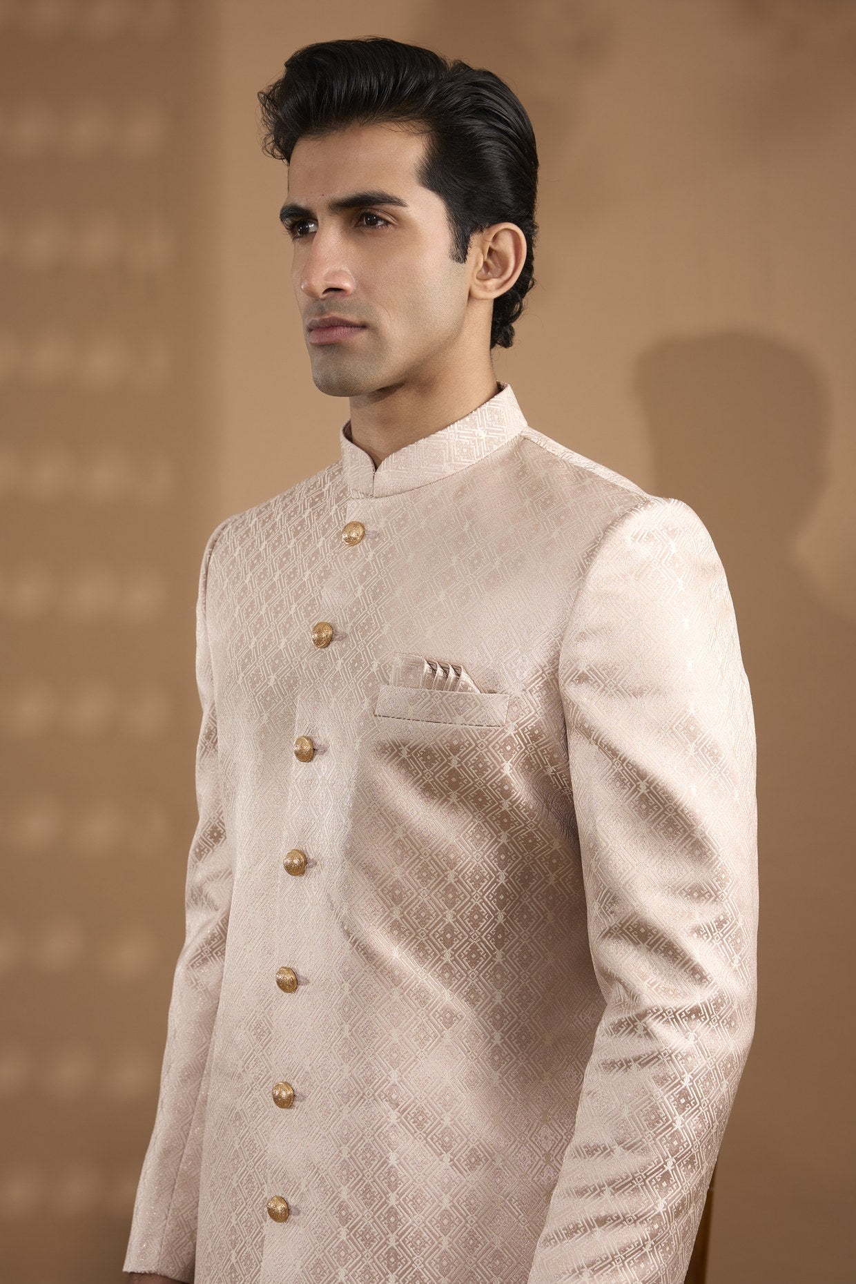 Pink Embroidered Sherwani Set - Spring Break