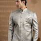 Grey Embroidered Sherwani Set - Spring Break