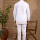 White Border Embroidered Kurta Set - Spring Break