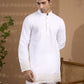 White Border Embroidered Kurta Set - Spring Break