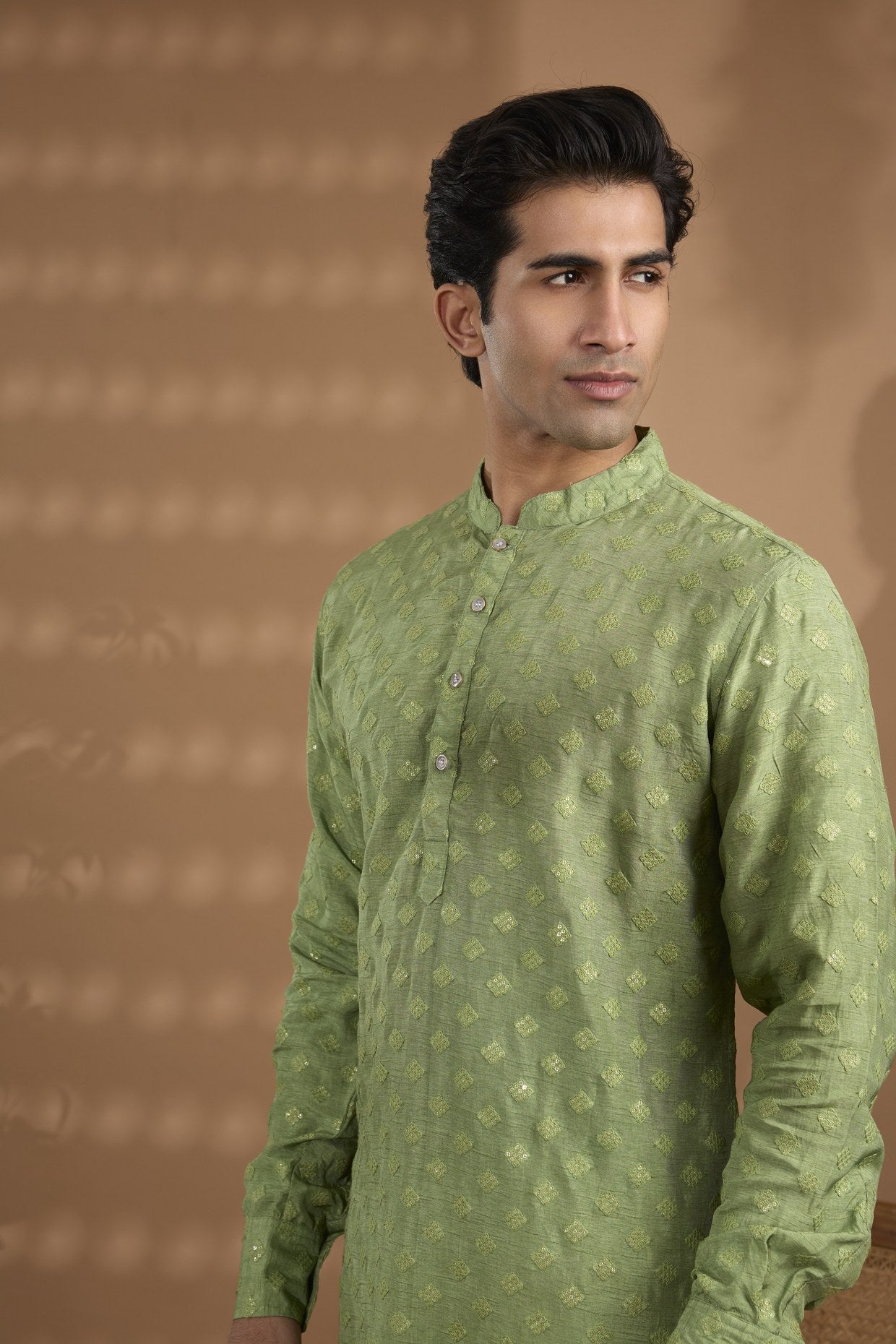 Green Embroidered Kurta Set - Spring Break