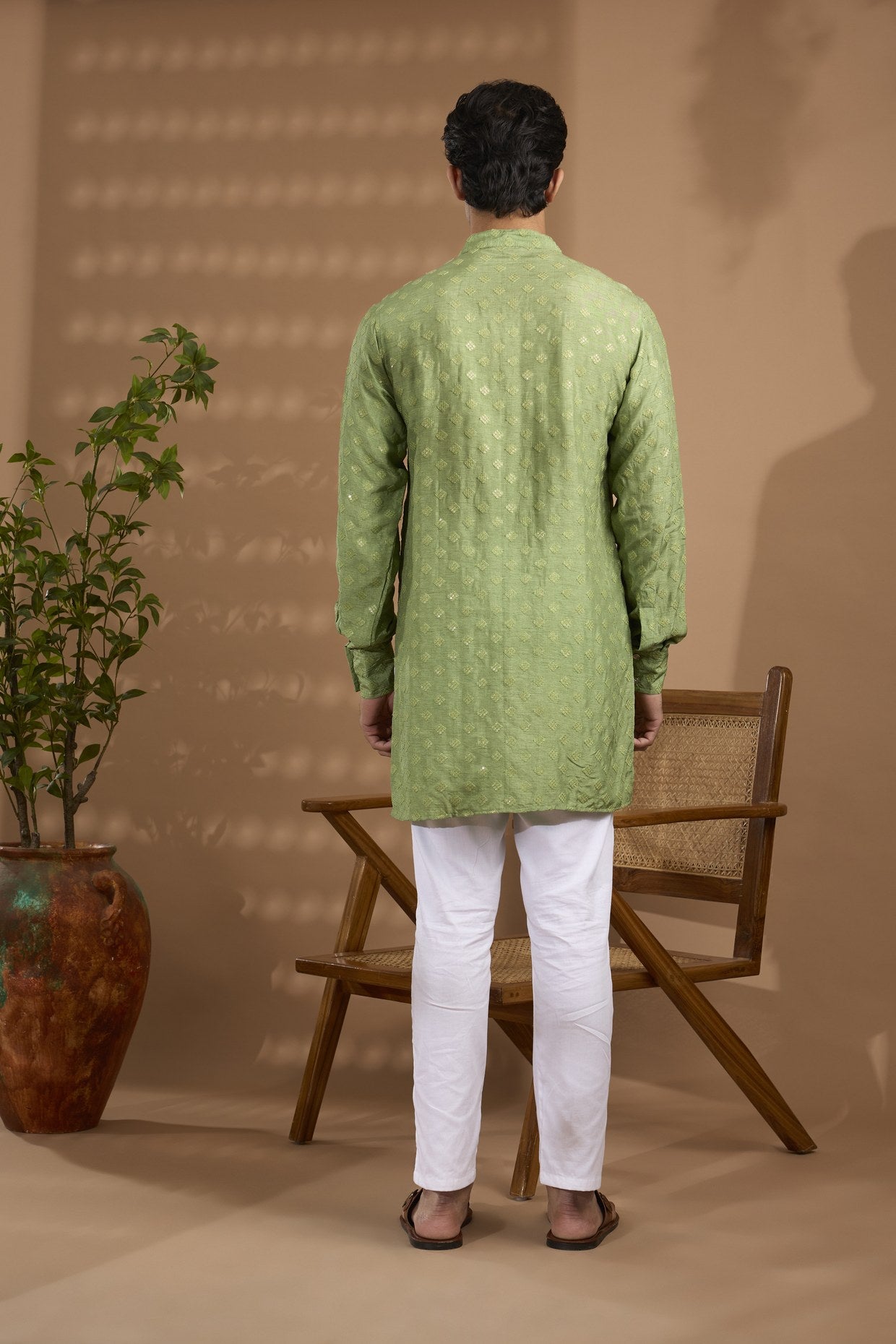 Green Embroidered Kurta Set - Spring Break