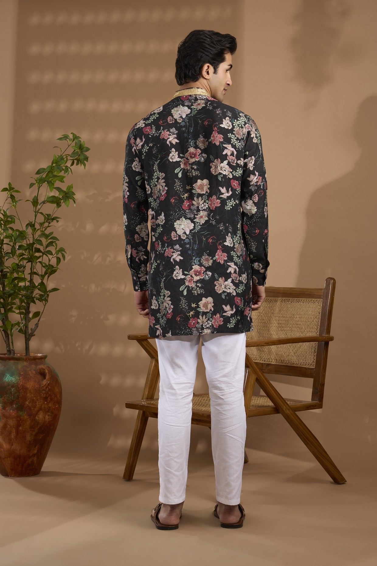 Black Digital Print Kurta Set - Spring Break