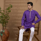Purple Embroidered Kurta Set - Spring Break
