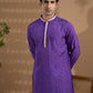 Purple Embroidered Kurta Set - Spring Break