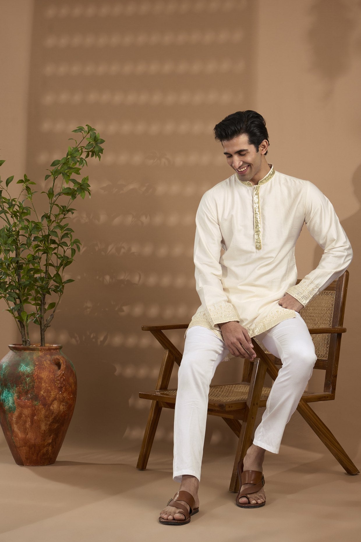 Border Embroidered Kurta Set - Spring Break